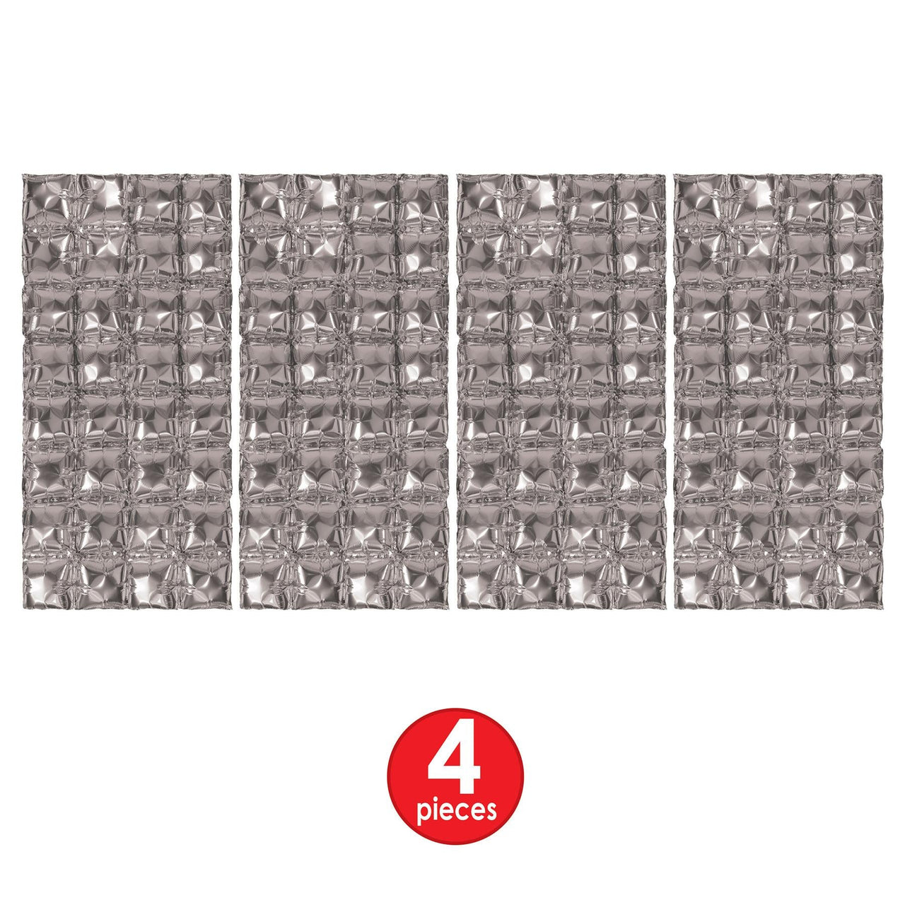 Bulk Silver Foil Balloon Backdrops (12 Pkgs Per Case) by Beistle