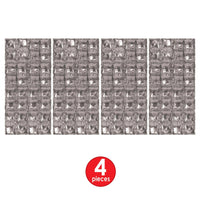 Bulk Silver Foil Balloon Backdrops (12 Pkgs Per Case) by Beistle