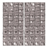 Silver Foil Party Balloon Backdrops - Bulk 12 Pack