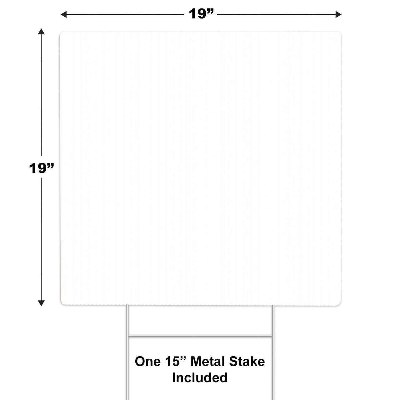 Bulk Plastic Blank Yard Sign (Case of 6) by Beistle