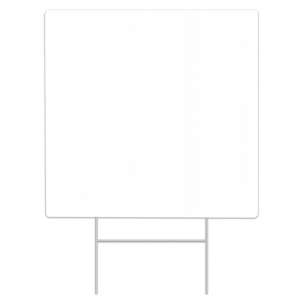 Plastic Blank Party Yard Sign - Bulk 6 Pack