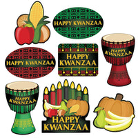 Happy Kwanzaa Cutouts - Bulk 96 Pack