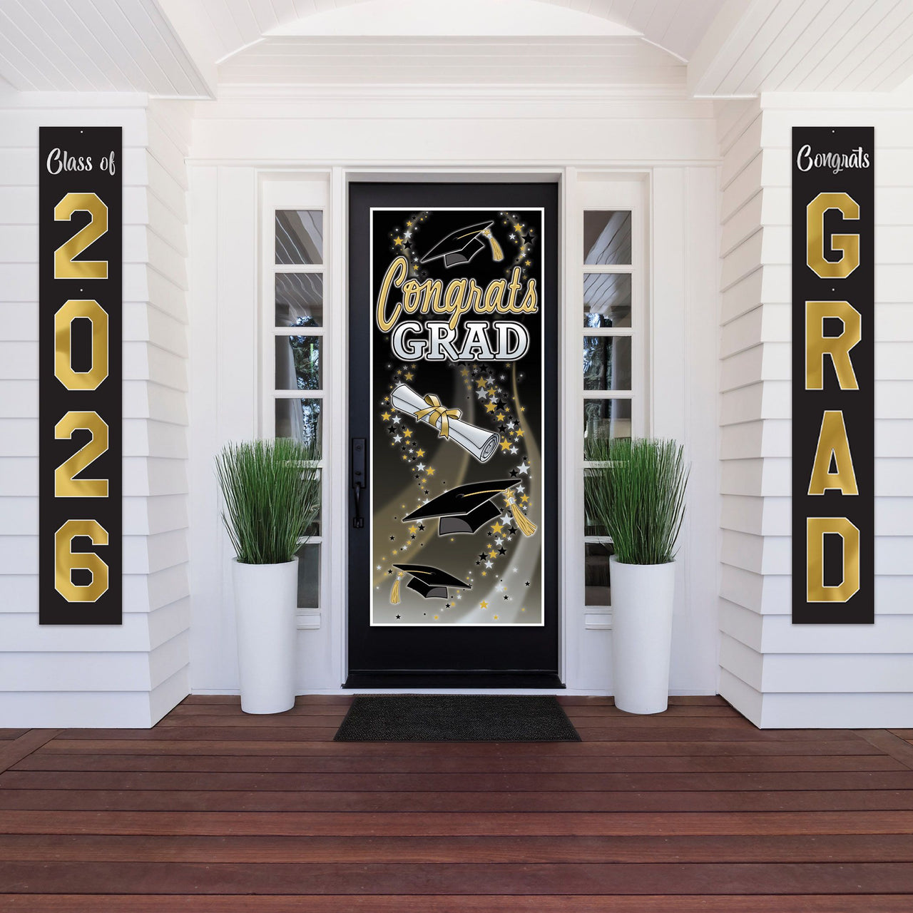 24 Pack Bulk Graduation Jointed Foil Pull-Down Cutouts