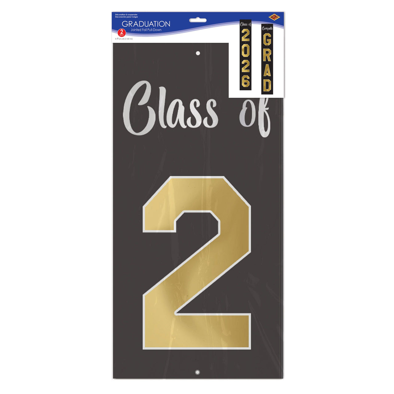 24 Pack Bulk Graduation Jointed Foil Pull-Down Cutouts