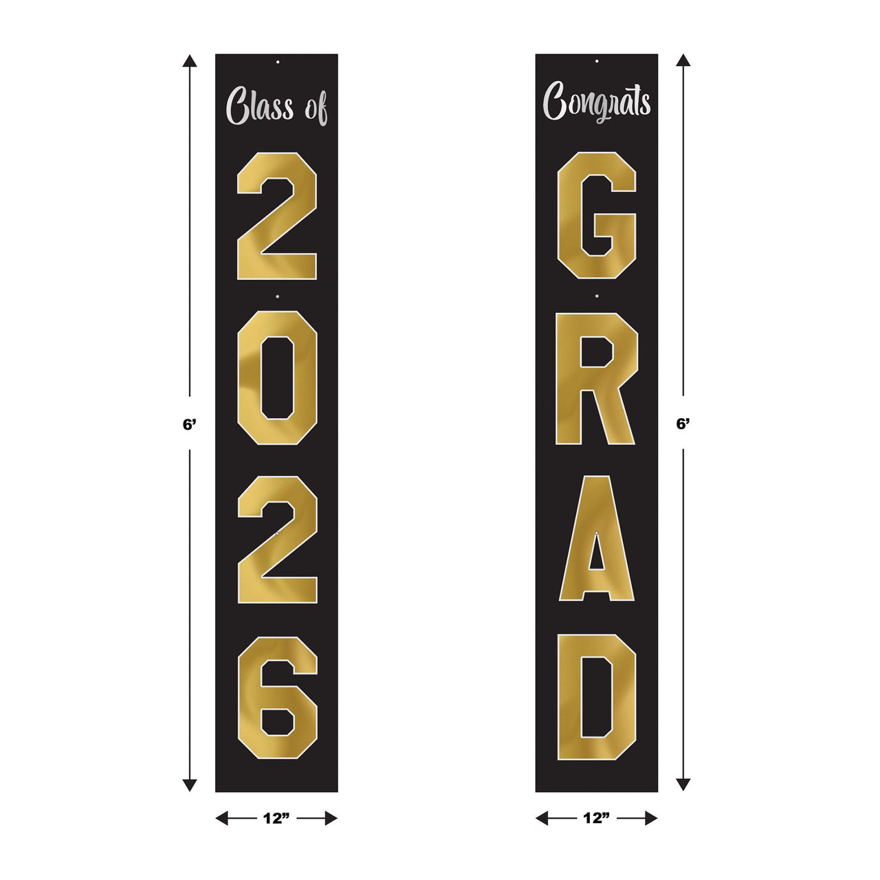 24 Pack Bulk Graduation Jointed Foil Pull-Down Cutouts