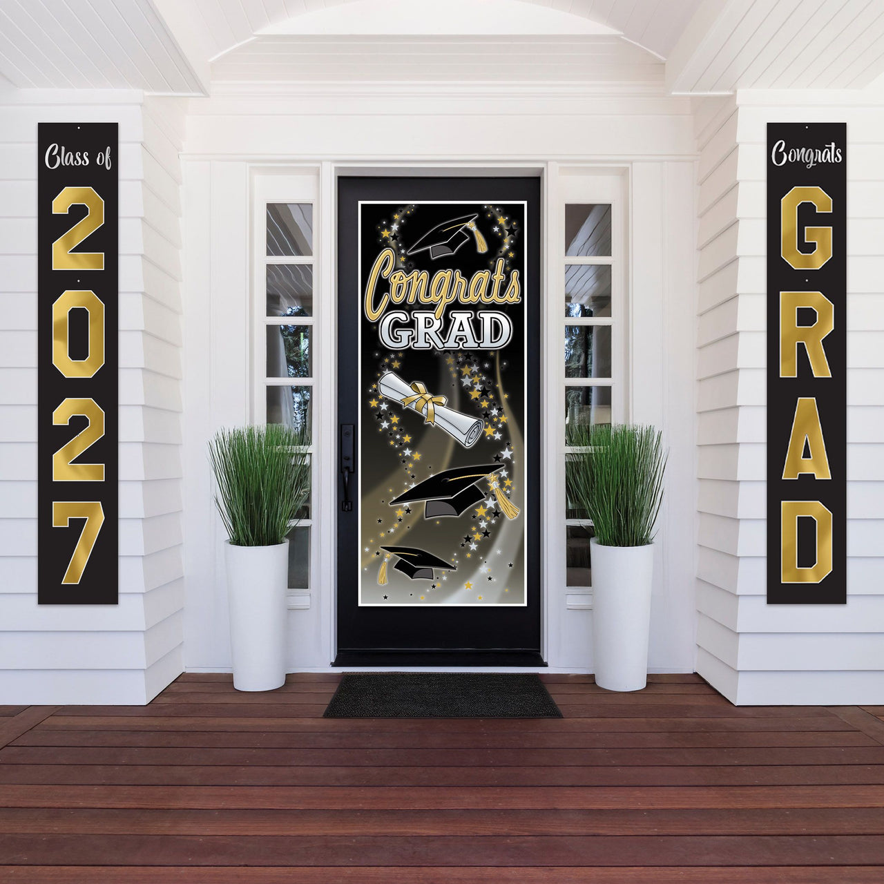 24 Pack Bulk Graduation Foil Pull-Down Cutouts 6 ft Jointed Figures