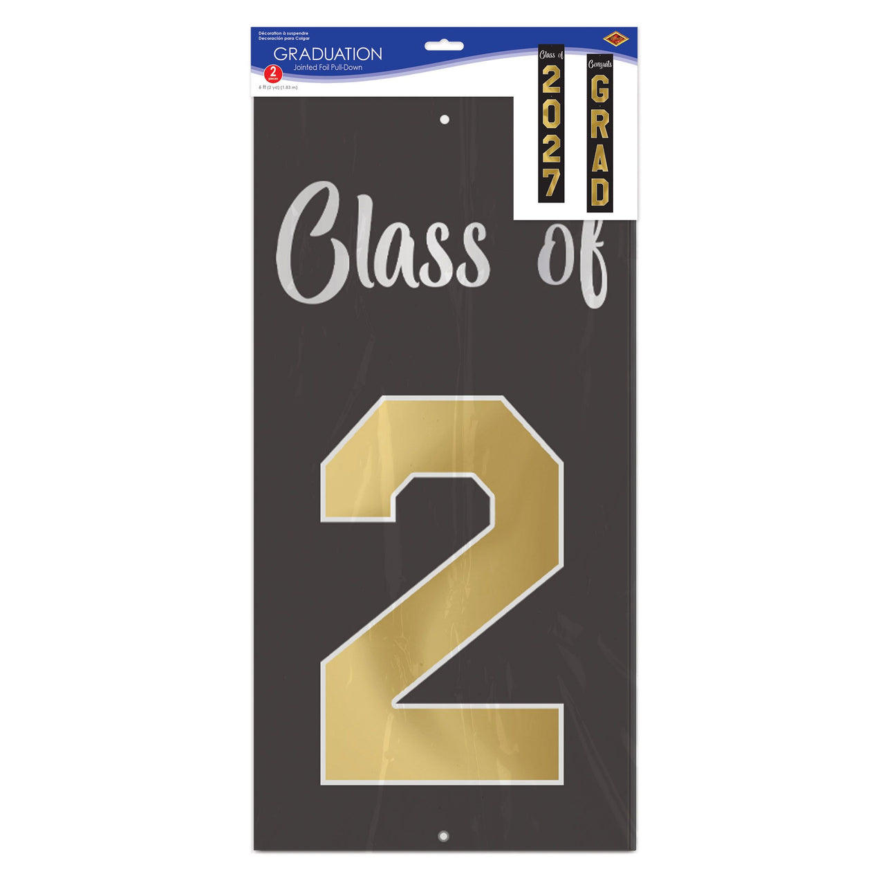 24 Pack Bulk Graduation Foil Pull-Down Cutouts 6 ft Jointed Figures