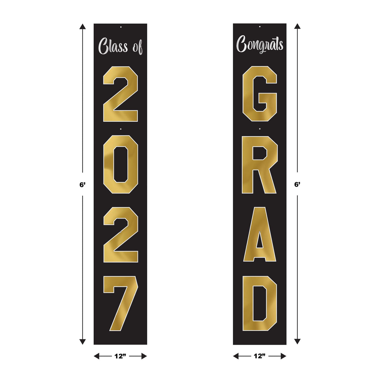 24 Pack Bulk Graduation Foil Pull-Down Cutouts 6 ft Jointed Figures