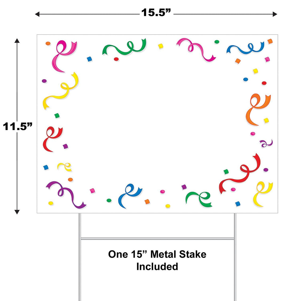 Bulk Plastic Blank Yard Sign (Case of 6) by Beistle