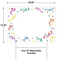 Bulk Plastic Blank Yard Sign (Case of 6) by Beistle