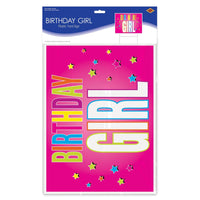 Bulk Plastic Birthday Girl Yard Sign (Case of 6) by Beistle
