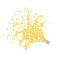 Push Up Party Confetti Poppers - gold - Bulk/48 Poppers