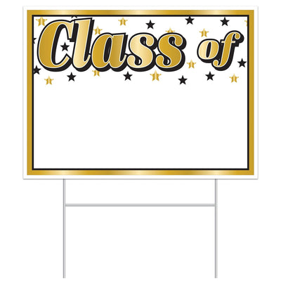 Graduation Party Plastic Class Of Yard Sign - Bulk 6 Pack