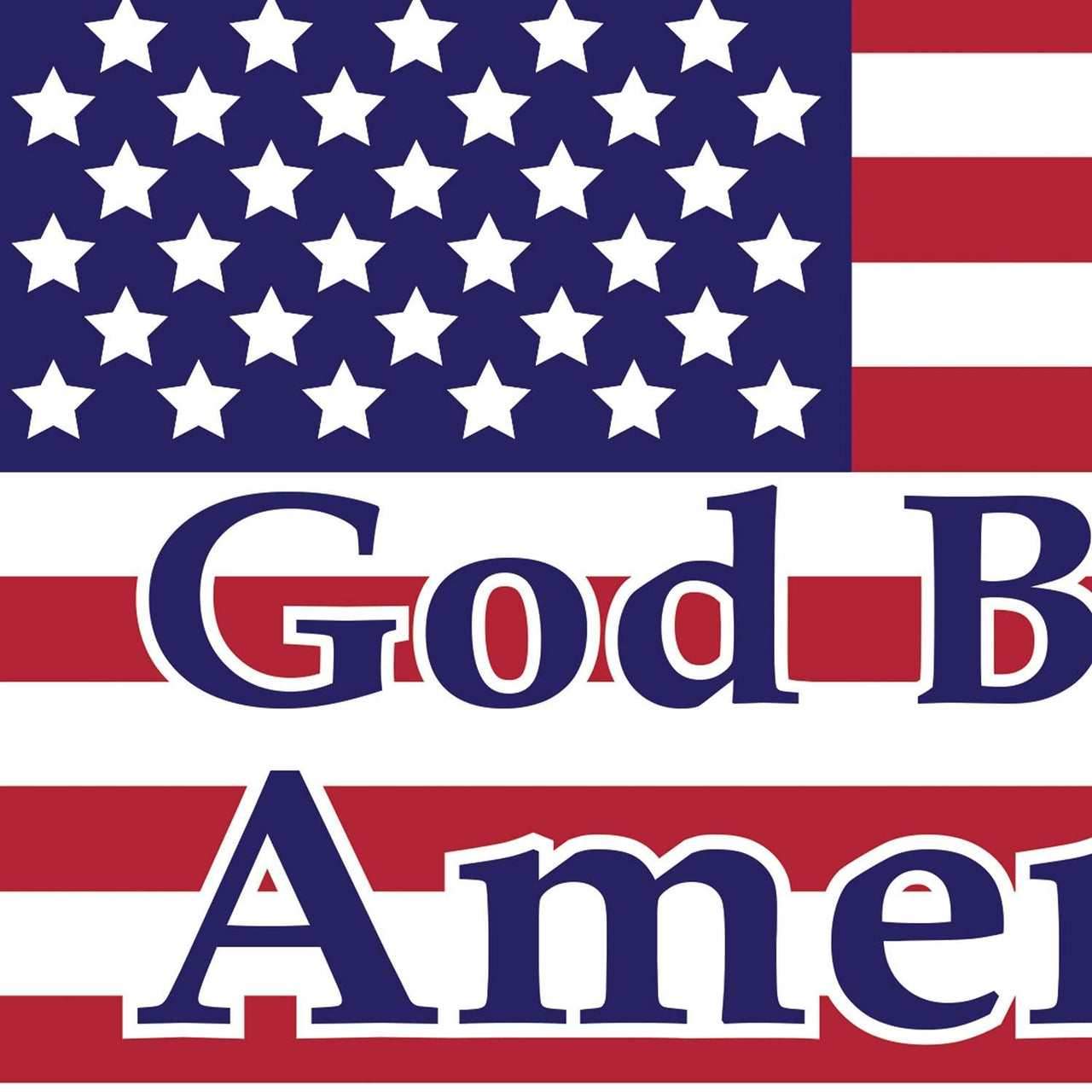 Bulk Plastic God Bless America Yard Sign (Case of 6) by Beistle