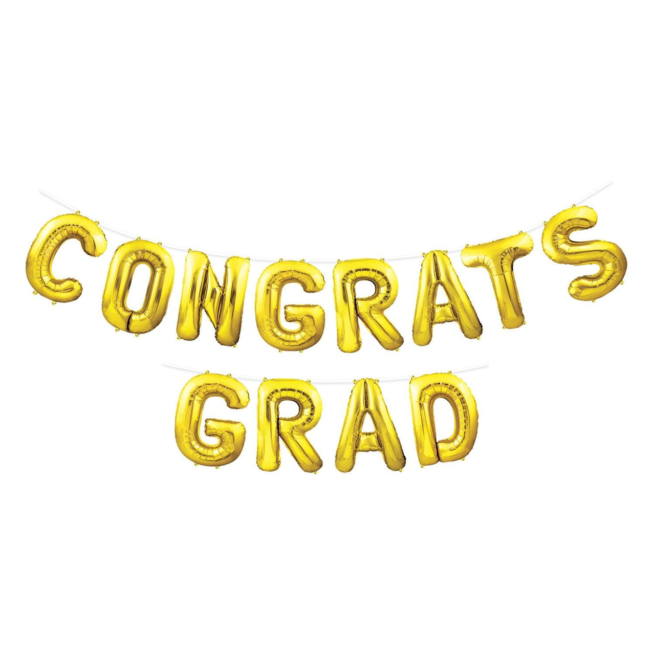 Congrats Grad Graduation Party Balloon Streamer - Bulk 6 Pack