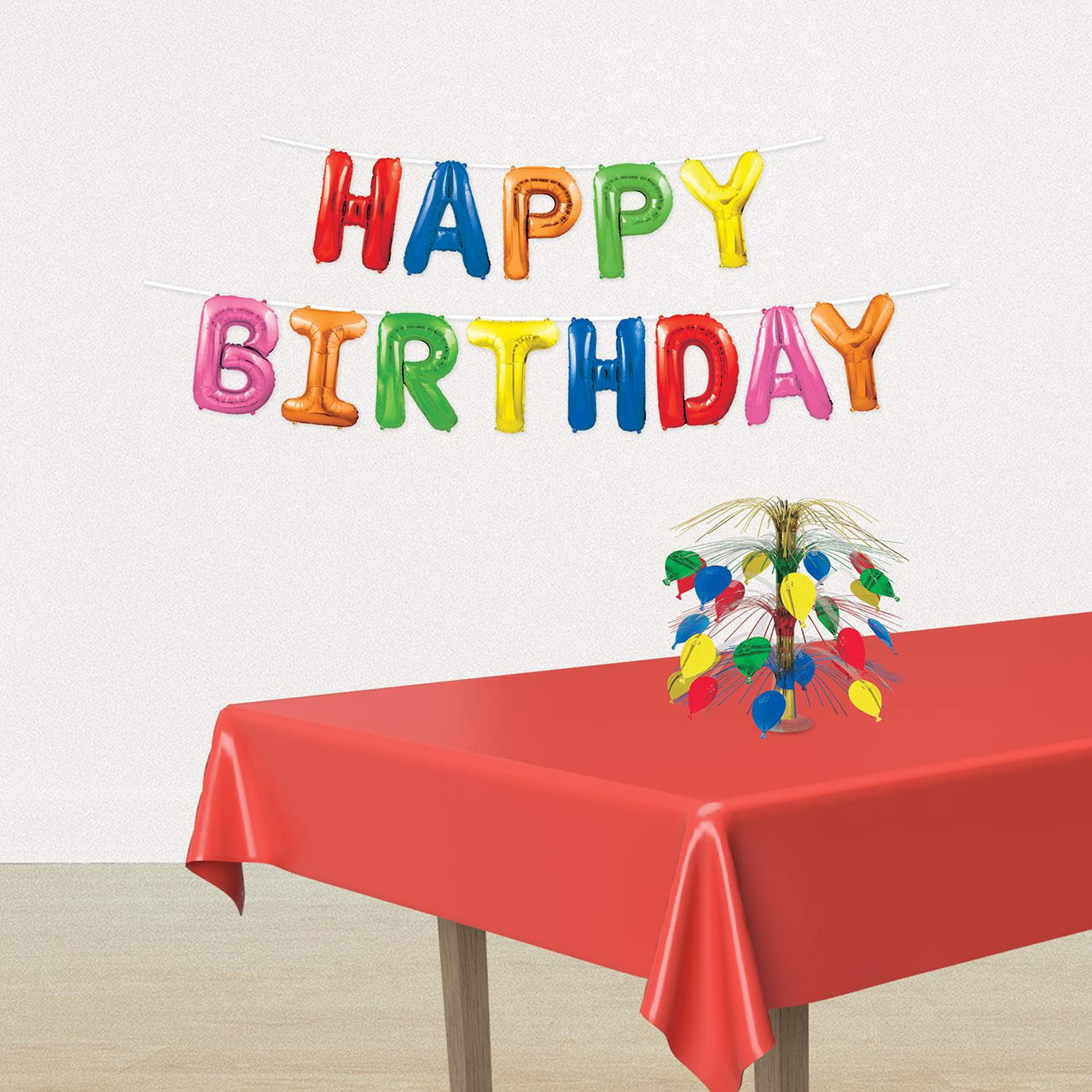 Bulk Happy Birthday Balloon Streamer - Multi-Color (Case of 6) by Beistle