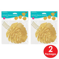 Bulk Fabric Gold Palm Leaves (Case of 24) by Beistle