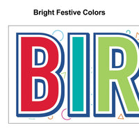 Bulk Plastic Jumbo Happy Birthday Yard Sign Set (Case of 6) by Beistle