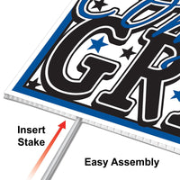 Bulk Plastic Congrats Grad Yard Sign (Case of 6) by Beistle