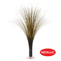 Bulk Metallic Spray Centerpiece - black & gold (Case of 6) by Beistle
