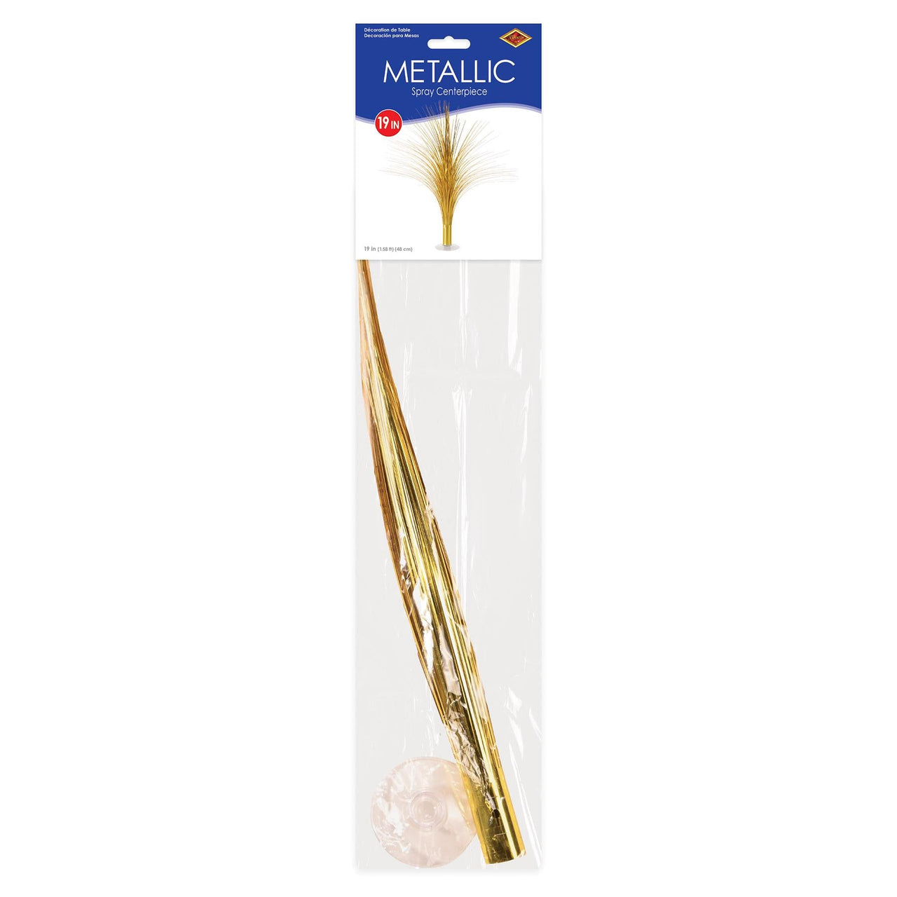 Bulk Metallic Spray Centerpiece - gold (Case of 6) by Beistle