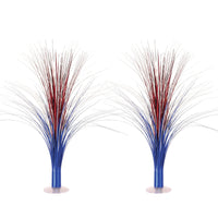 Bulk Metallic Spray Centerpiece - red, silver, blue (Case of 6) by Beistle