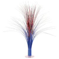 Metallic Spray Centerpiece - red, silver, blue - Bulk 6 Pack