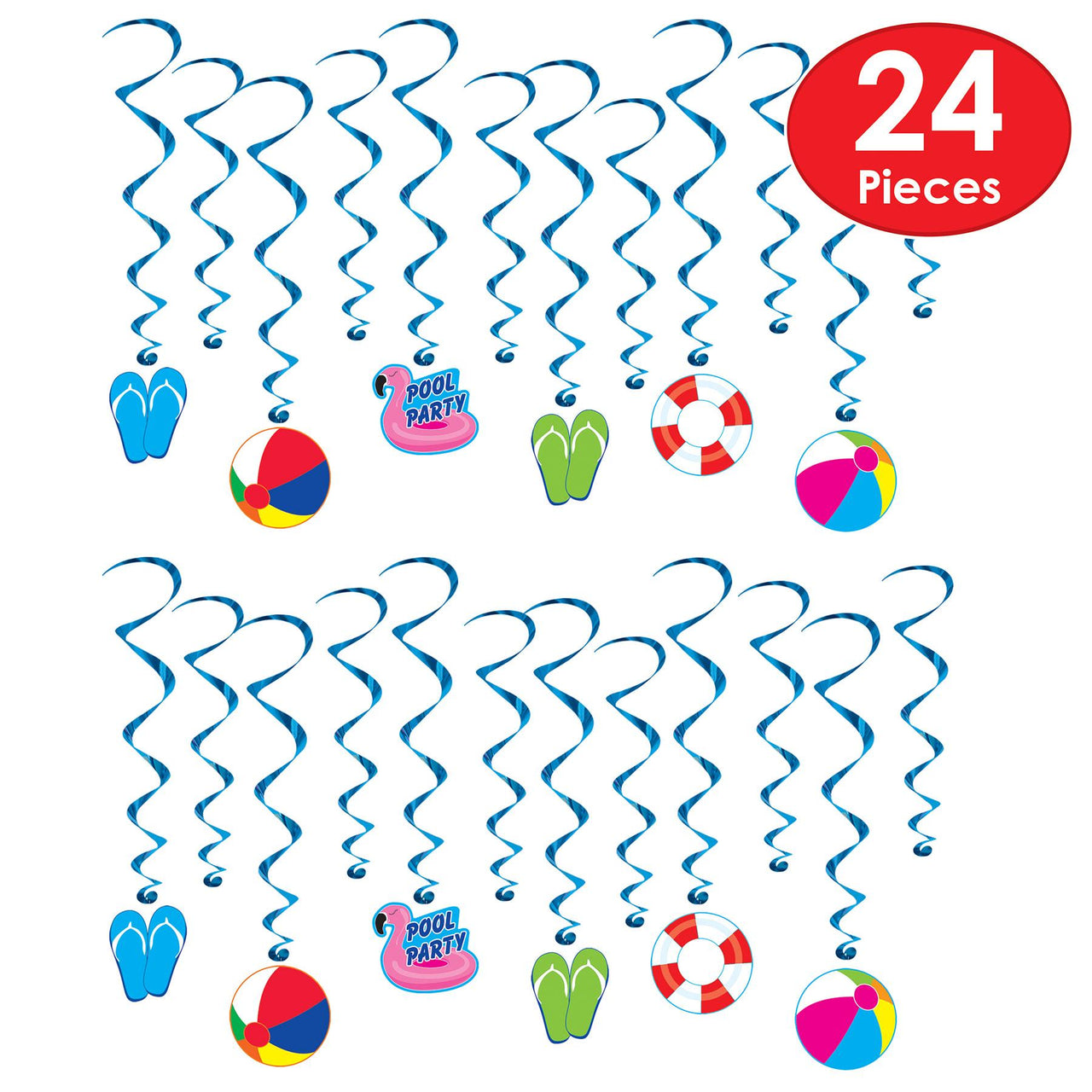 Bulk Pool Party Whirls (Case of 72) by Beistle