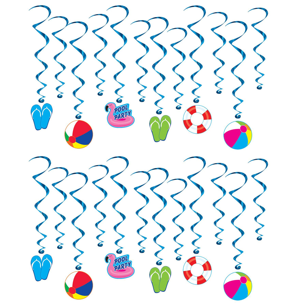 Bulk Pool Party Whirls (Case of 72) by Beistle