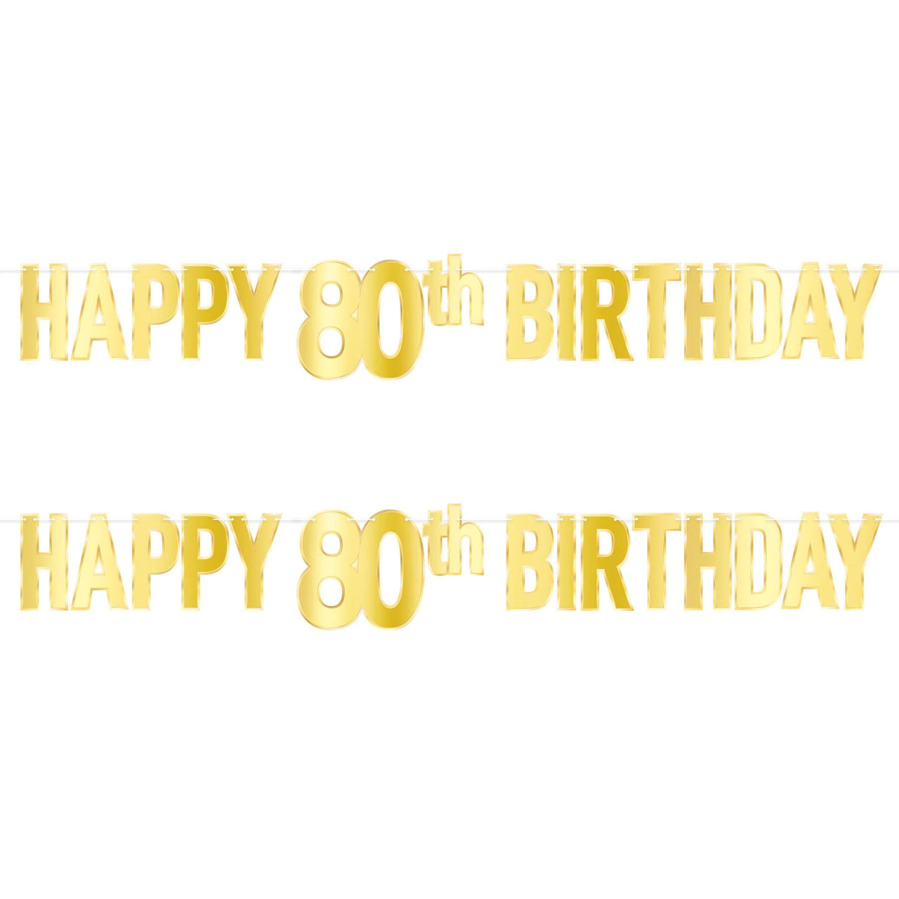 Bulk Foil Happy  80th  Birthday Streamer (Case of 12) by Beistle