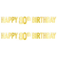 Bulk Foil Happy  80th  Birthday Streamer (Case of 12) by Beistle