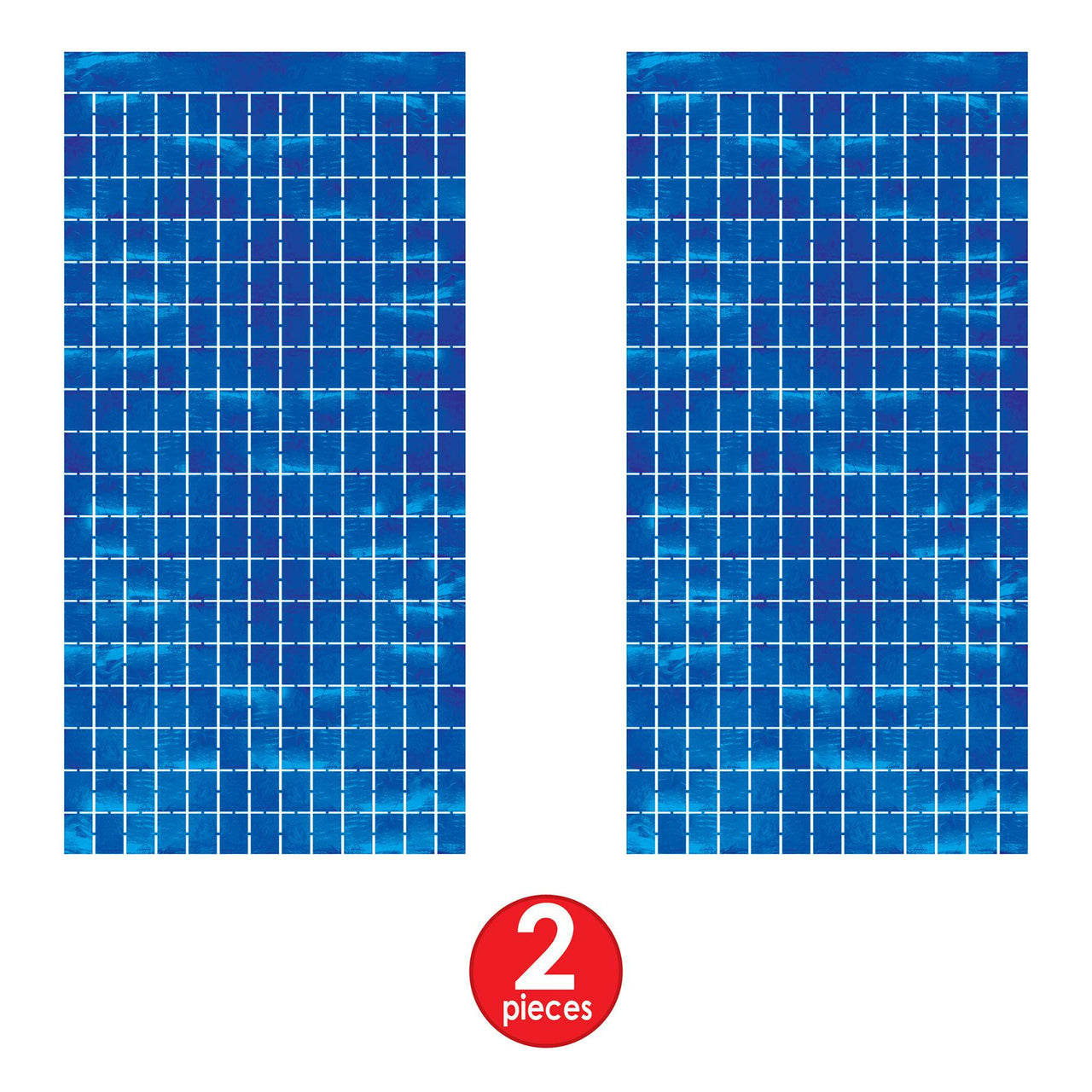 Bulk Blue Metallic Square Curtain (6 Pkgs Per Case) by Beistle