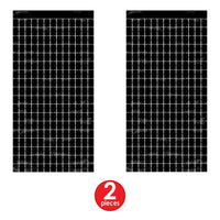 Bulk Black Metallic Square Curtain (6 Pkgs Per Case) by Beistle