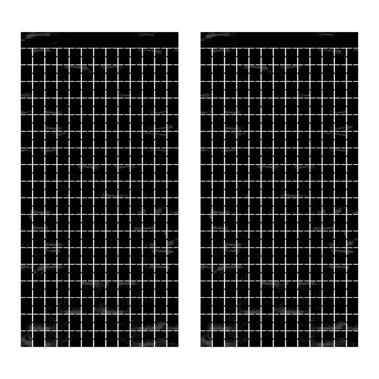 Bulk Black Metallic Square Curtain (6 Pkgs Per Case) by Beistle