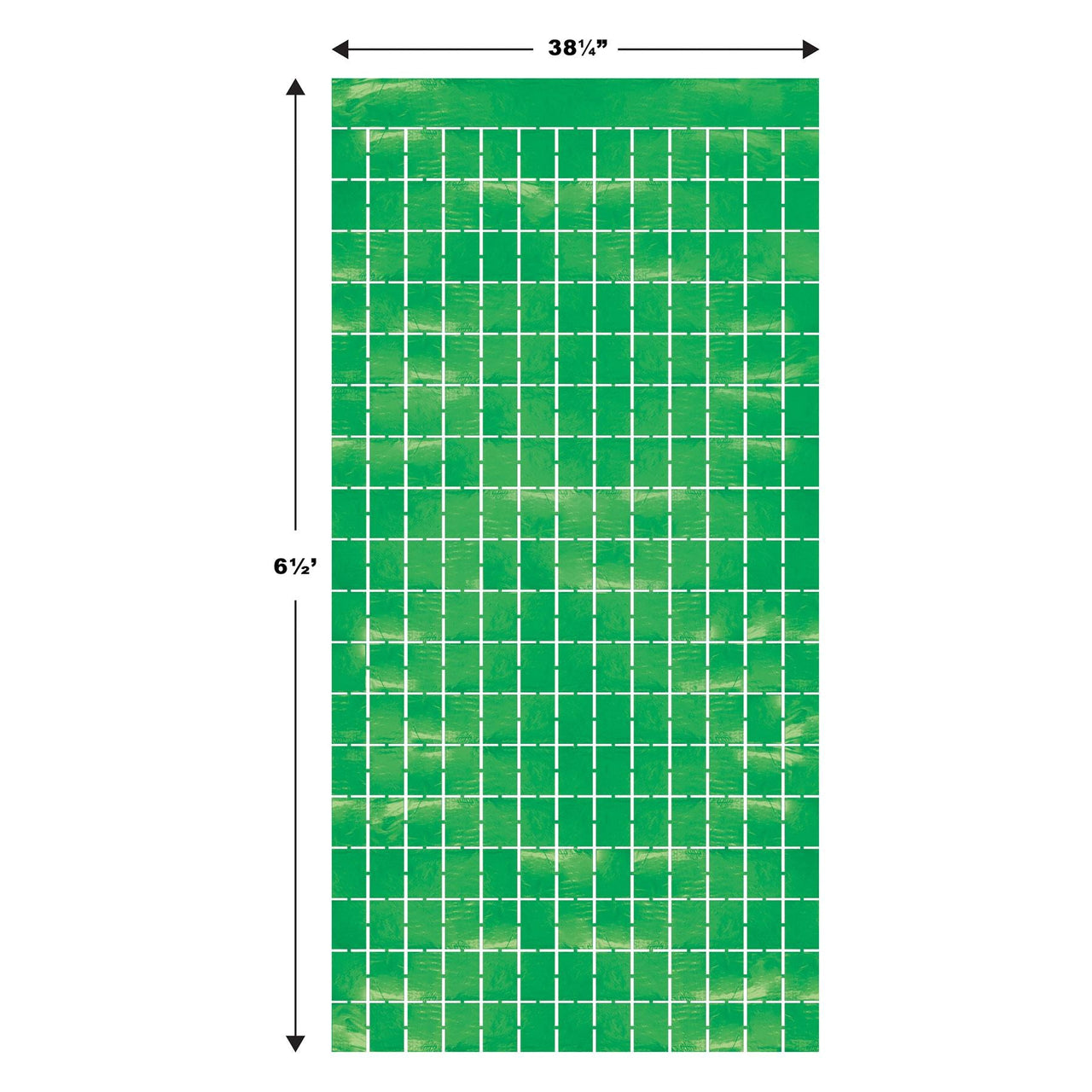 Bulk Green Metallic Square Curtain (6 Pkgs Per Case) by Beistle