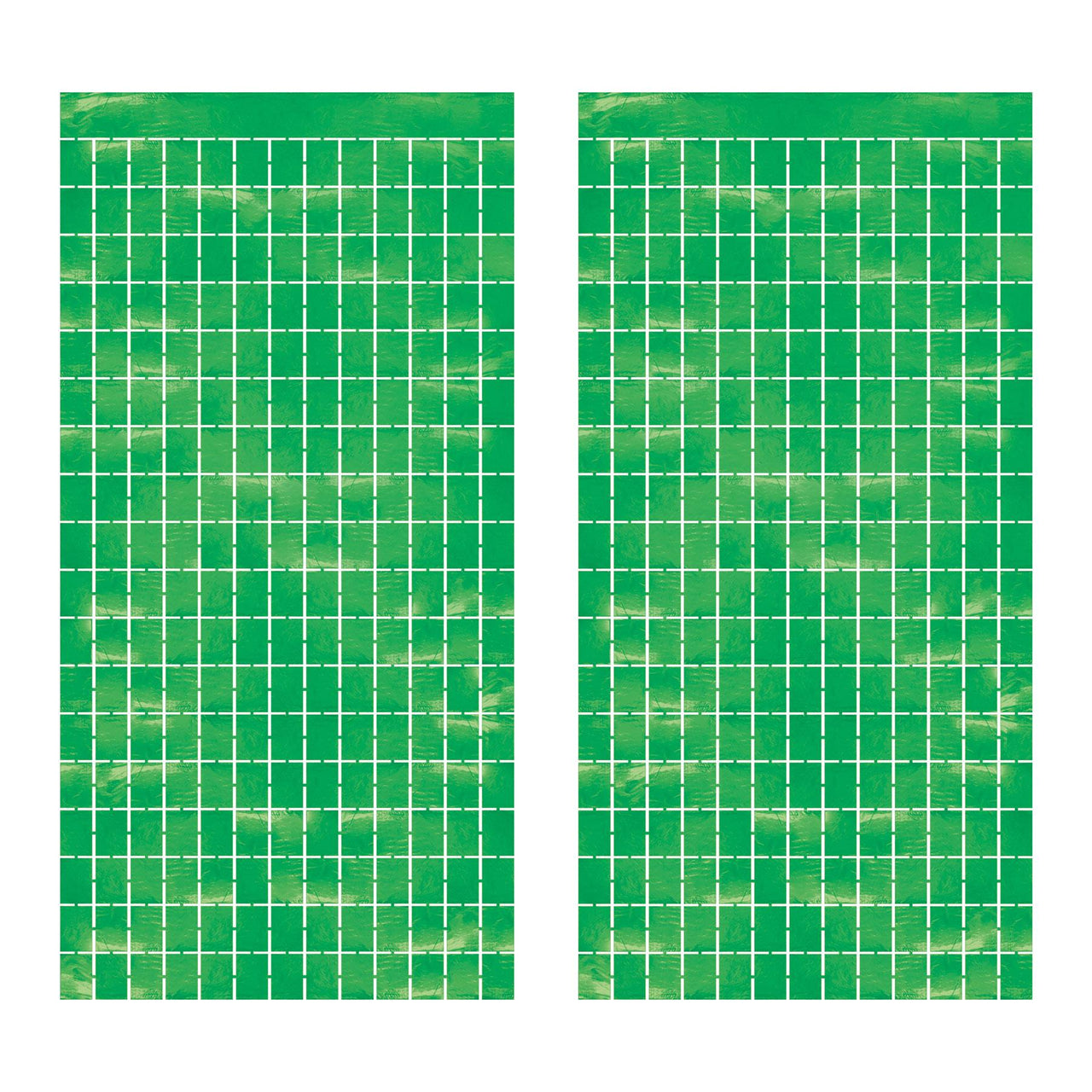 Bulk Green Metallic Square Curtain (6 Pkgs Per Case) by Beistle