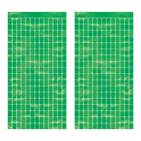 Bulk Green Metallic Square Curtain (6 Pkgs Per Case) by Beistle