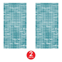 Bulk Light Blue Metallic Square Curtain (6 Pkgs Per Case) by Beistle