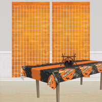 Bulk Orange Metallic Square Curtain (6 Pkgs Per Case) by Beistle