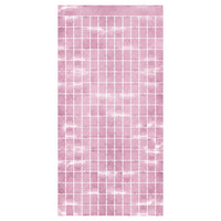 Pink Metallic Party Square Curtain - Bulk 6 Pack