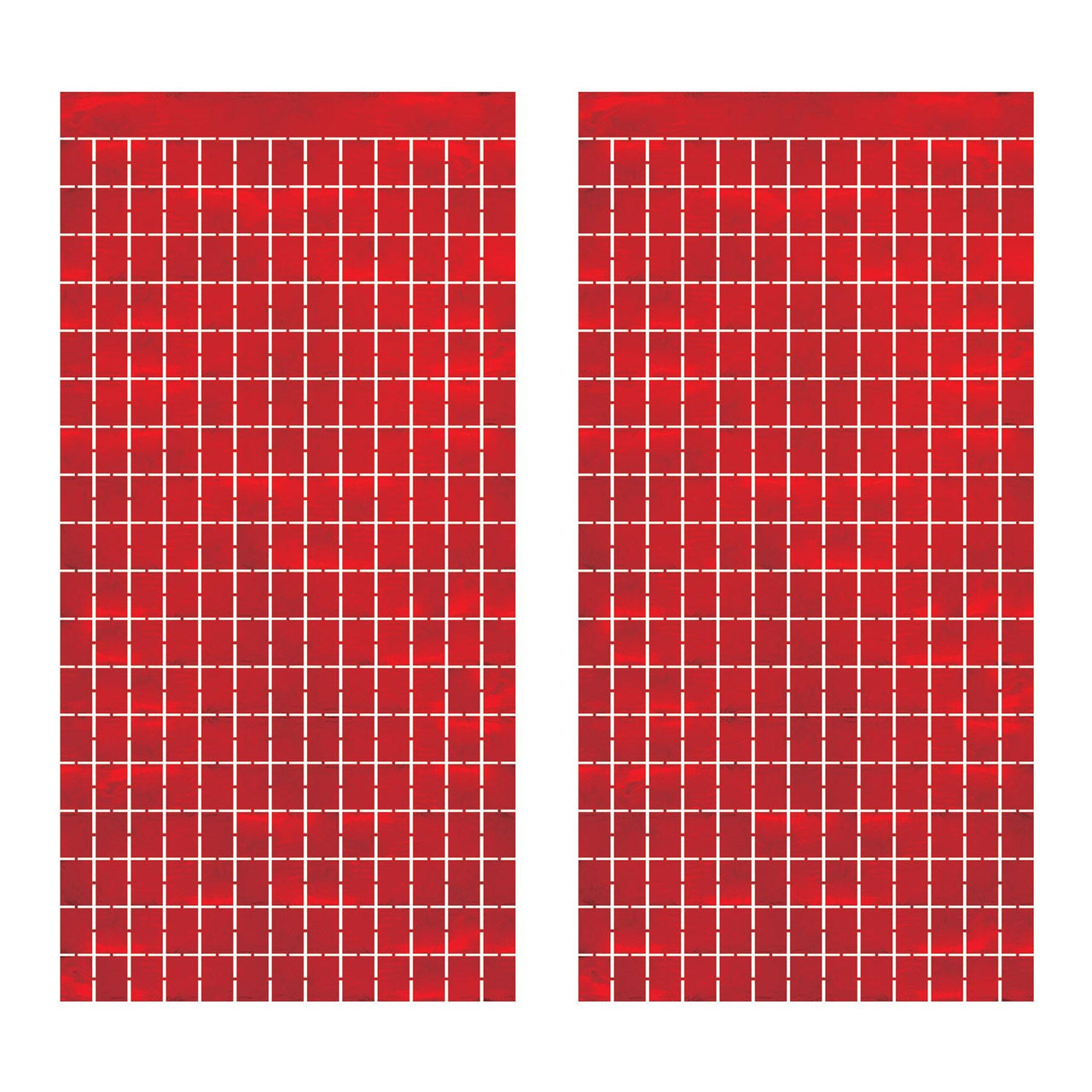 Bulk Red Metallic Square Curtain (6 Pkgs Per Case) by Beistle