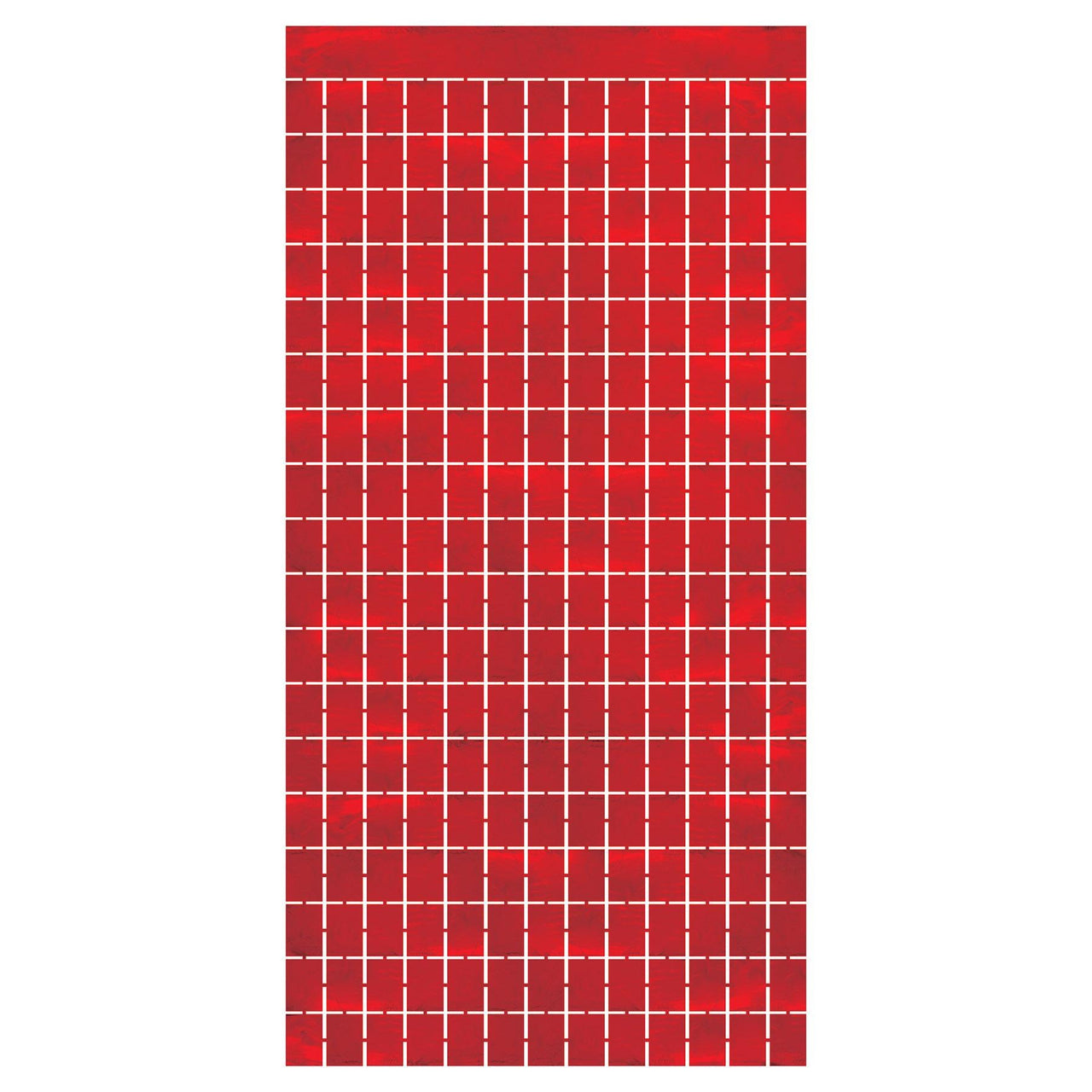 Red Metallic Party Square Curtain - Bulk 6 Pack