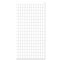 White Metallic Party Square Curtain - Bulk 6 Pack