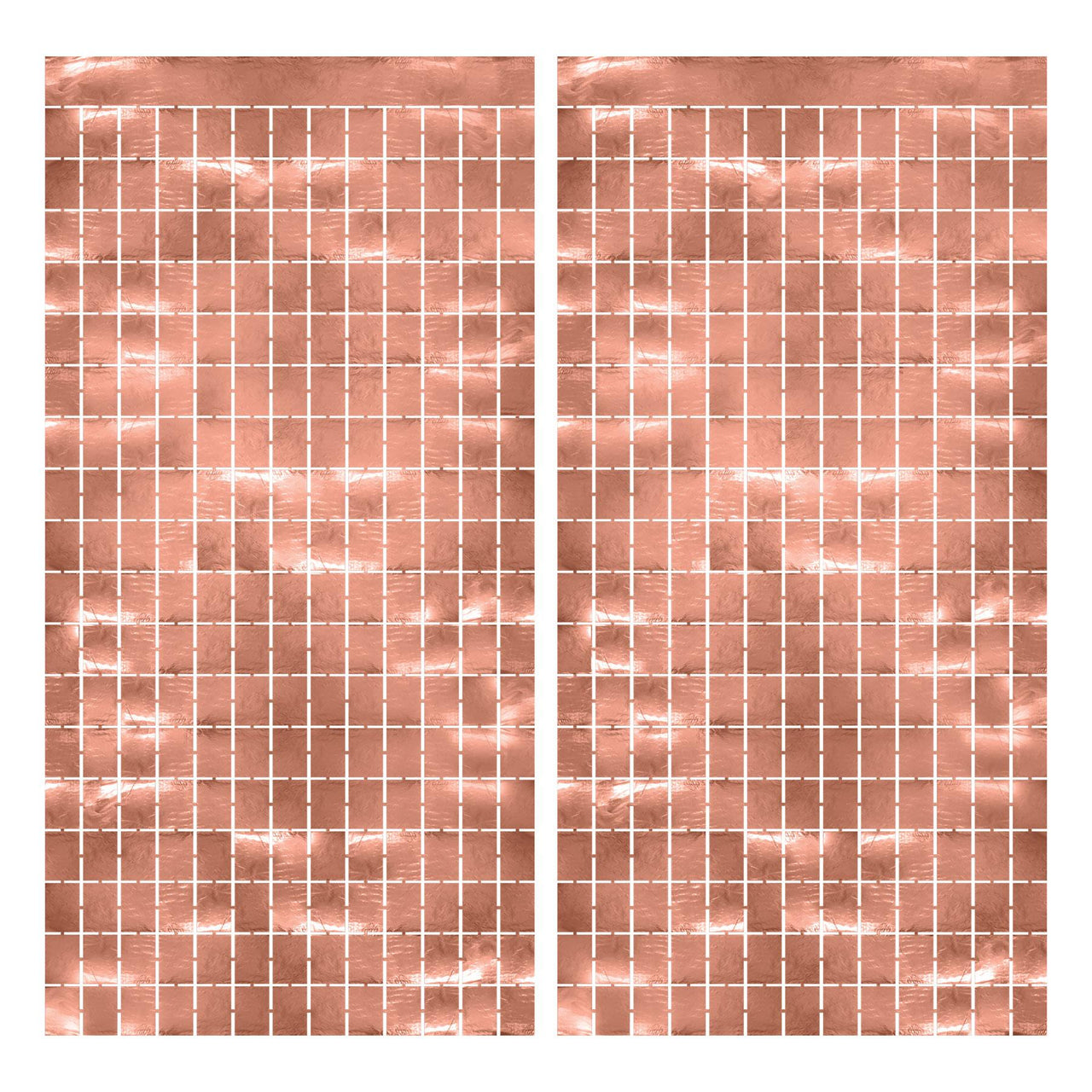 Bulk Metallic Square Curtain - Rose Gold (Case of 6) by Beistle