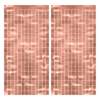 Bulk Metallic Square Curtain - Rose Gold (Case of 6) by Beistle
