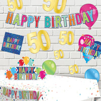 Bulk Foil  50  Birthday Cutouts (Case of 72) by Beistle