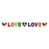 Love Is Love Party Streamer - Bulk 12 Pack
