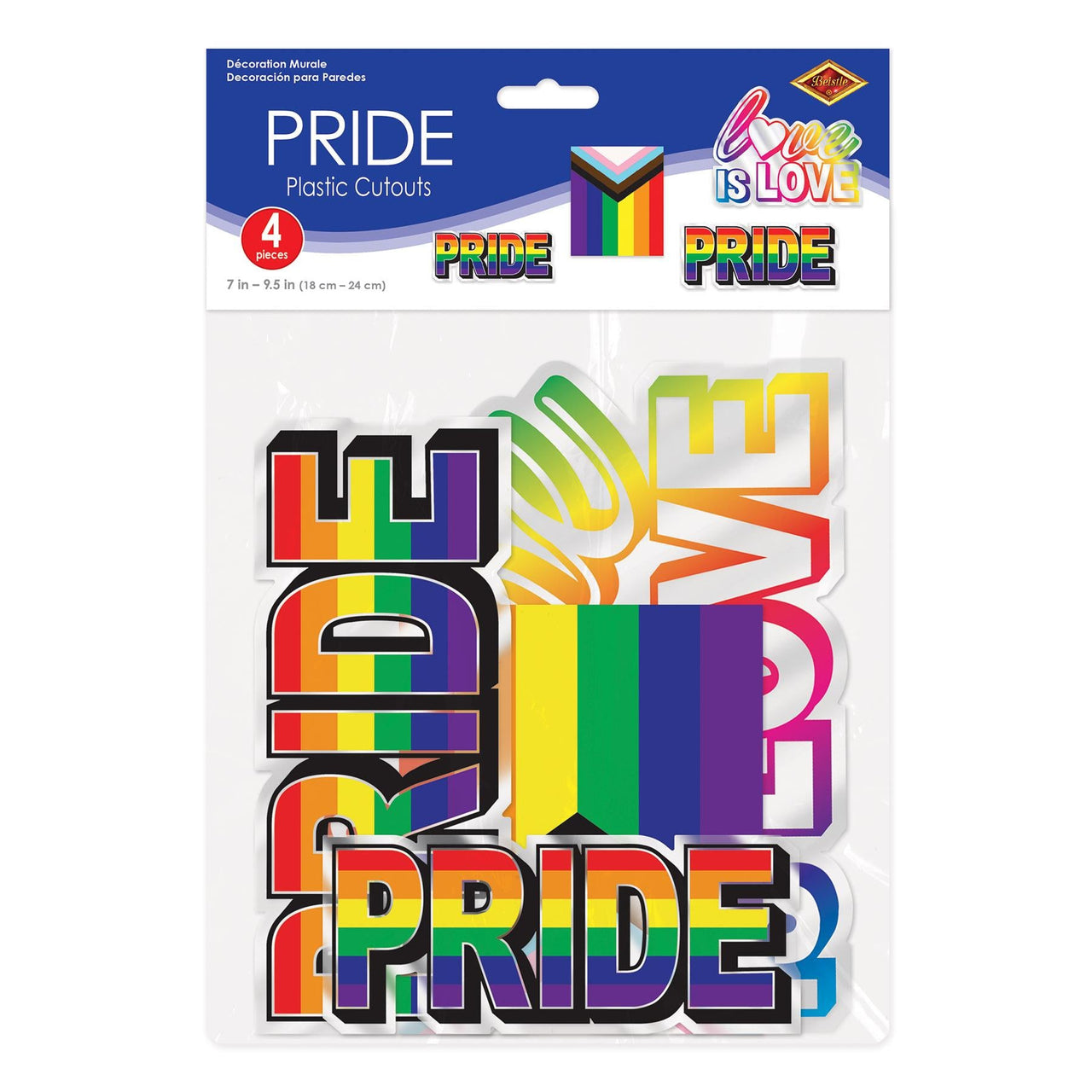 Beistle Plastic Pride Cutouts