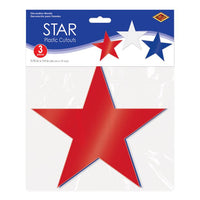 36 Pack Bulk Plastic Star Cutout Decorations
