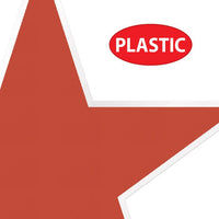 36 Pack Bulk Plastic Star Cutout Decorations